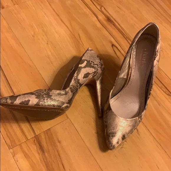 Charles David Gold/Rose Gold Snakeskin Pumps - Picture 3 of 4